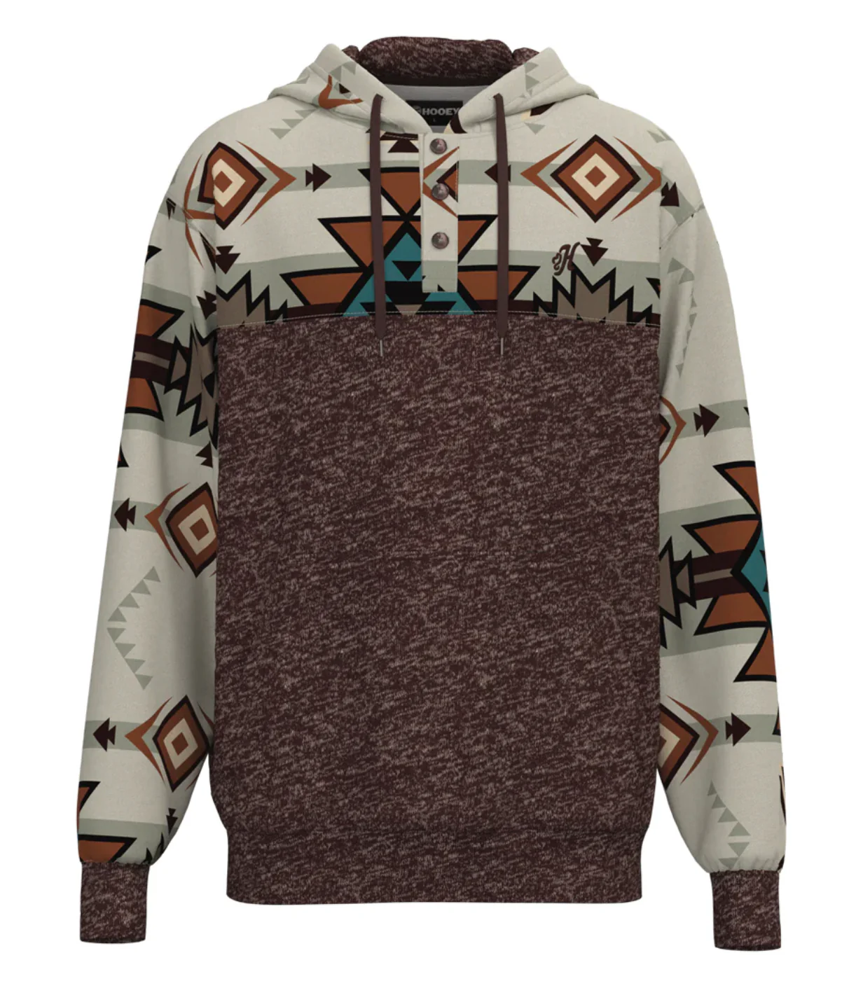 Final Sale ✨ Hooey Maroon With Multi Color Aztec