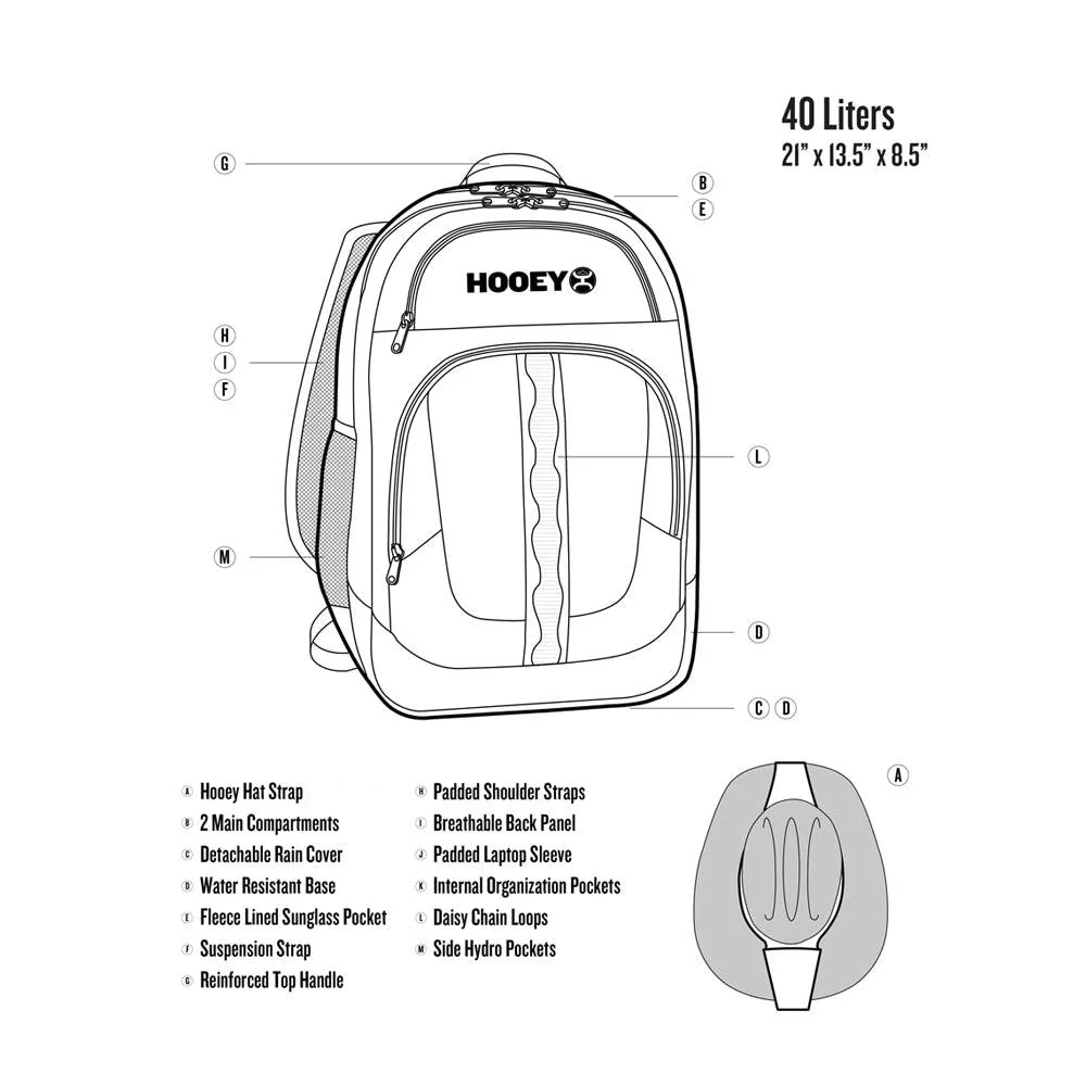 Hooey Ox Backpack Rust/Cream/Grey Aztec - Image 3