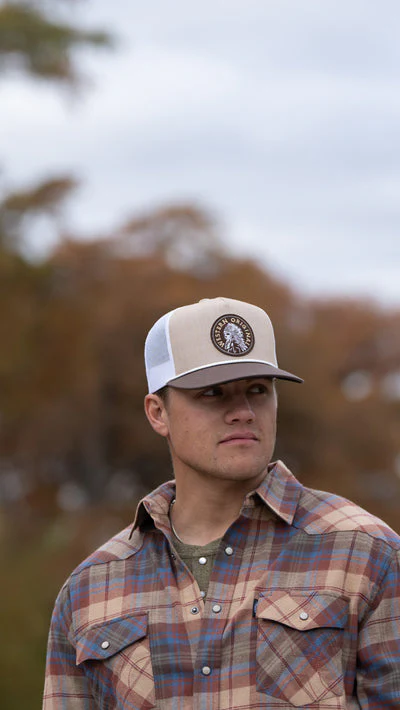 Hooey Quanah 5 Panel Trucker Hat Tan - Image 4
