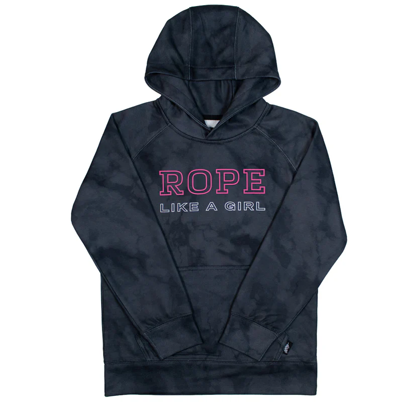 Final Sale ✨ Hooey Rope Like a Girl Marbled Hoodie - Image 3