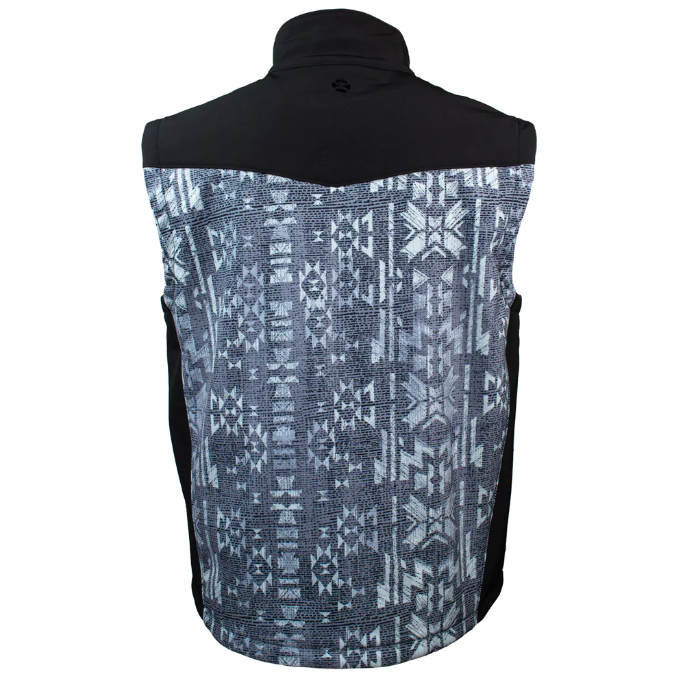 Final Sale ✨ Hooey Softshell Vest Aztec & Charcoal - Image 2