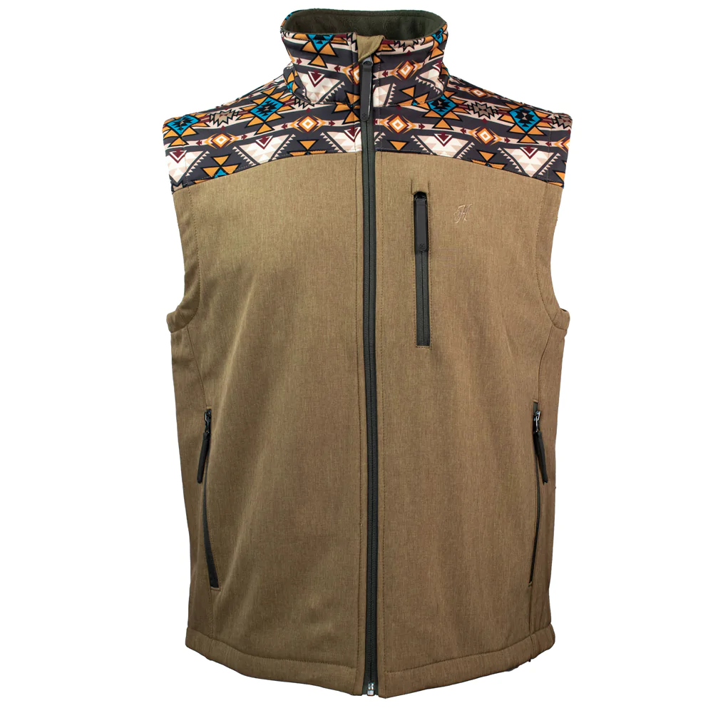 Final Sale ✨Hooey Softshell Vest Aztec & Tan