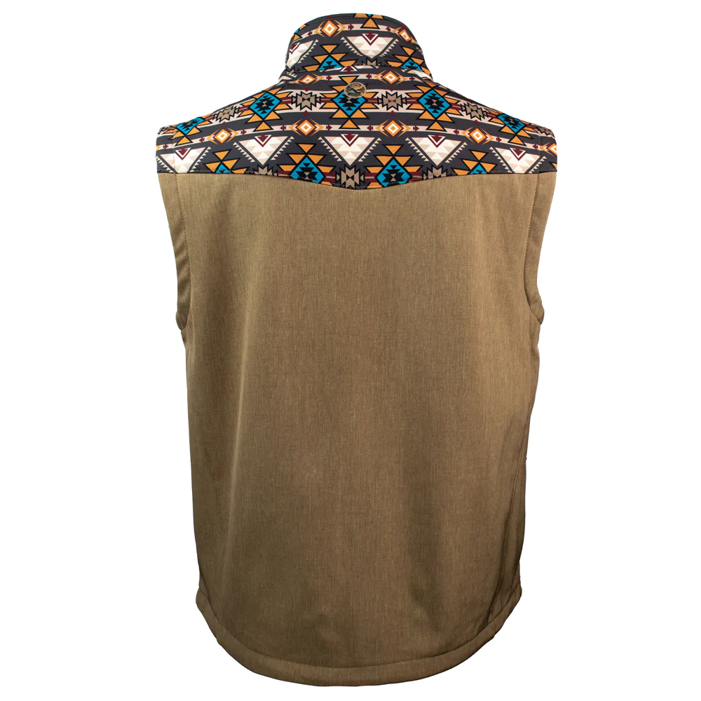 Final Sale ✨Hooey Softshell Vest Aztec & Tan - Image 2