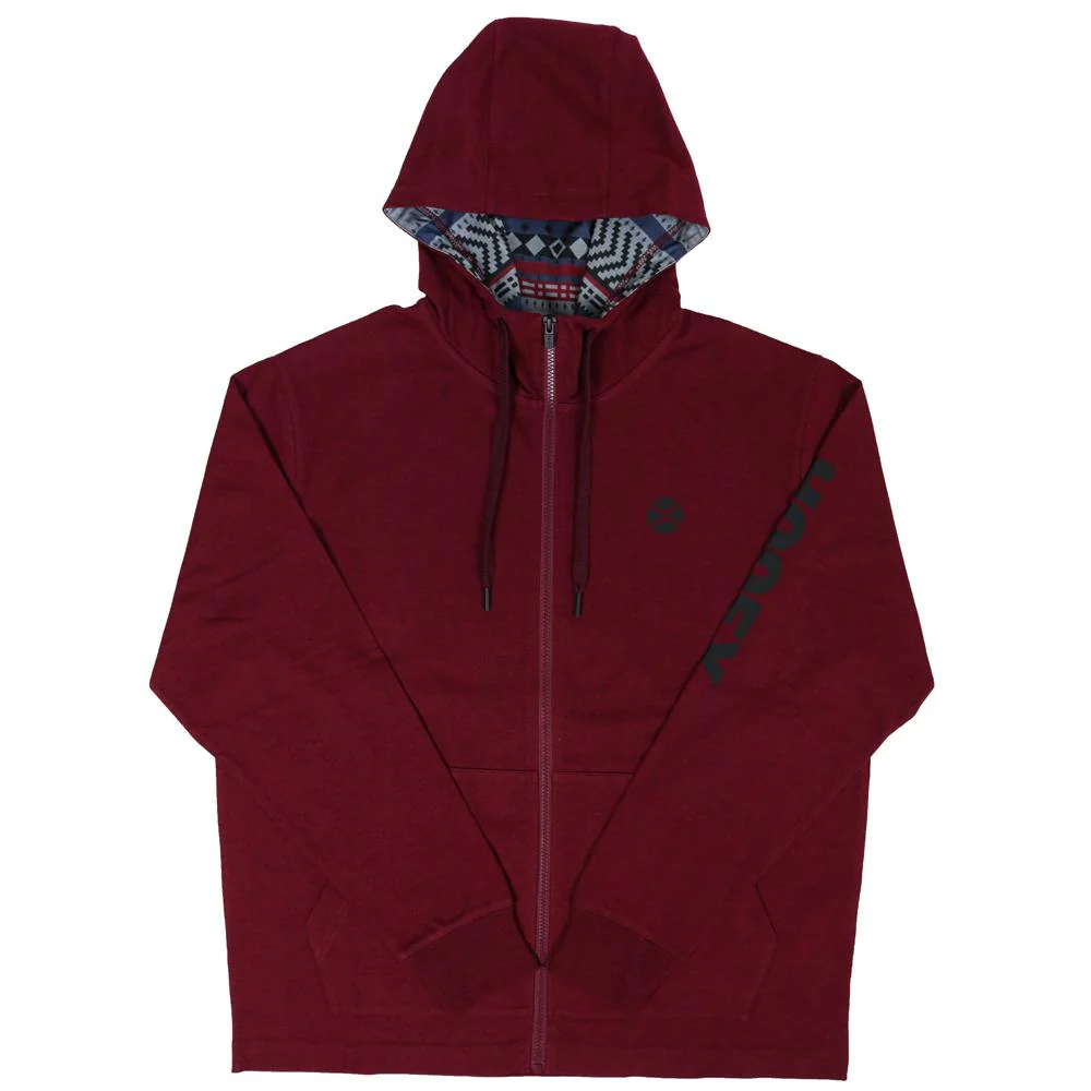 Final Sale ✨ Hooey Zed Maroon Full Zip Hoody - Image 3