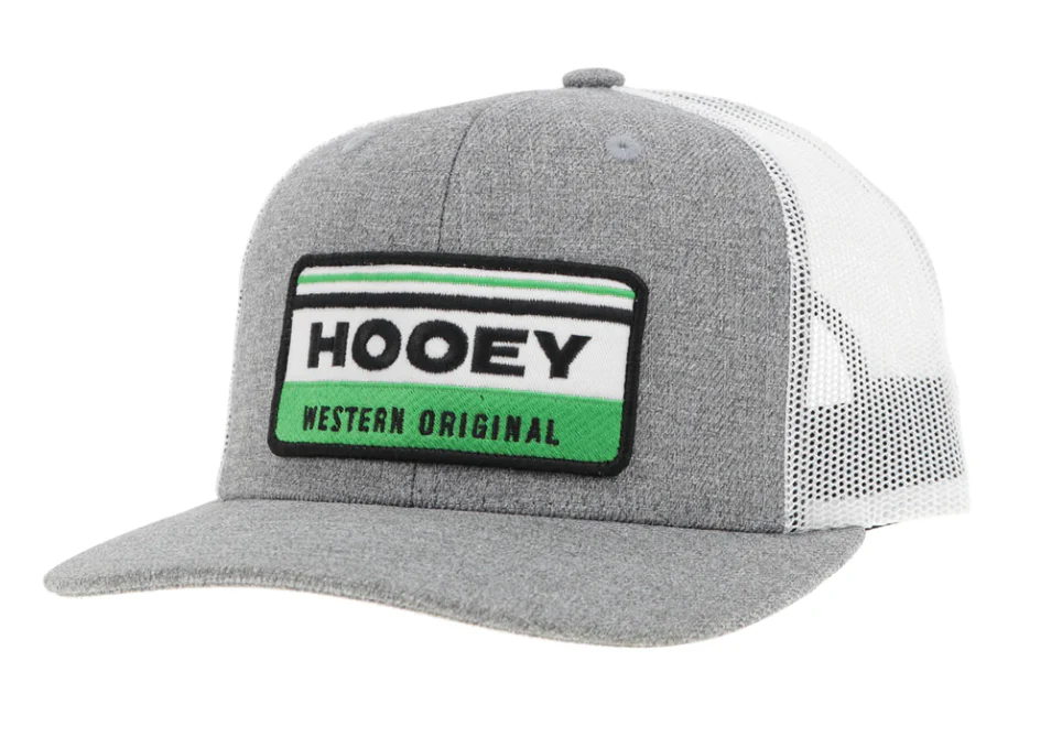 Horizon Hat Gray/White With Green Patch