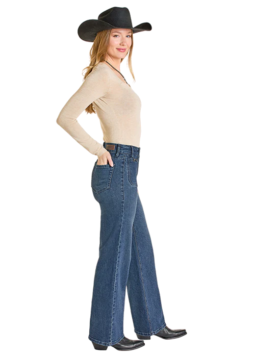 Horse Bit Wide Leg Women's Jeans - Image 8