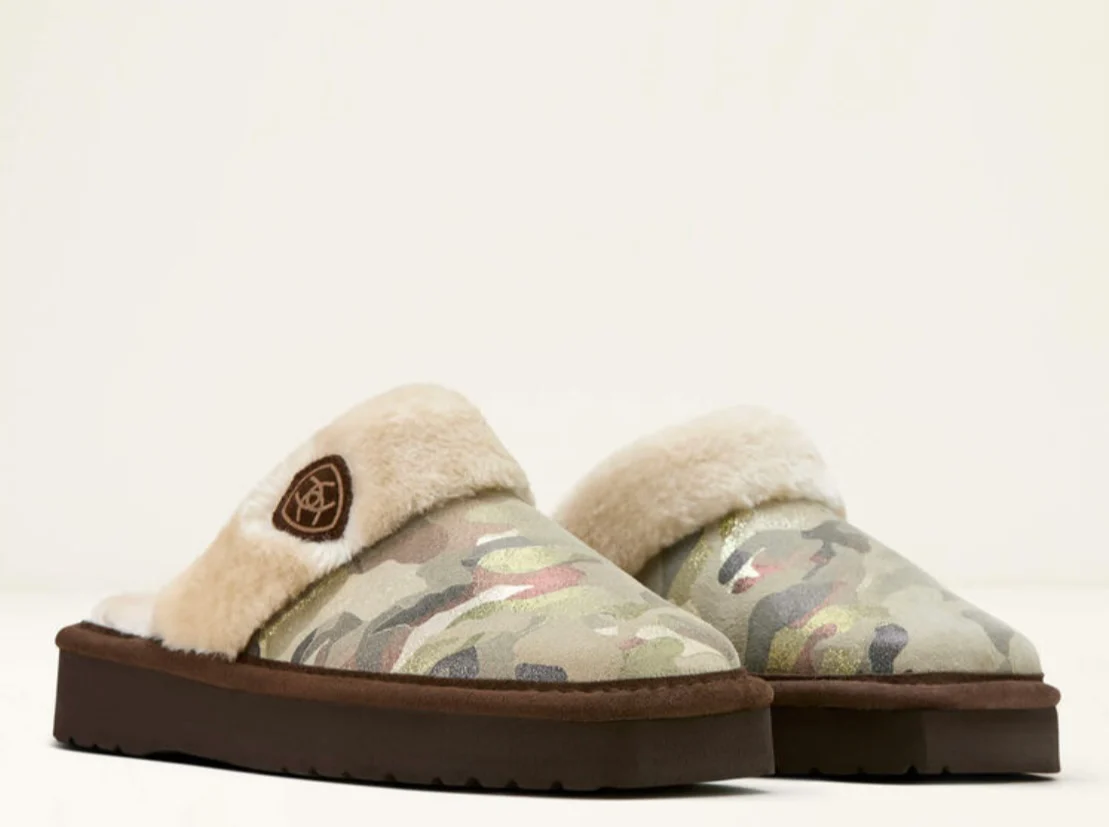 Jackie Square Toe Stack Slipper Camo - Image 3