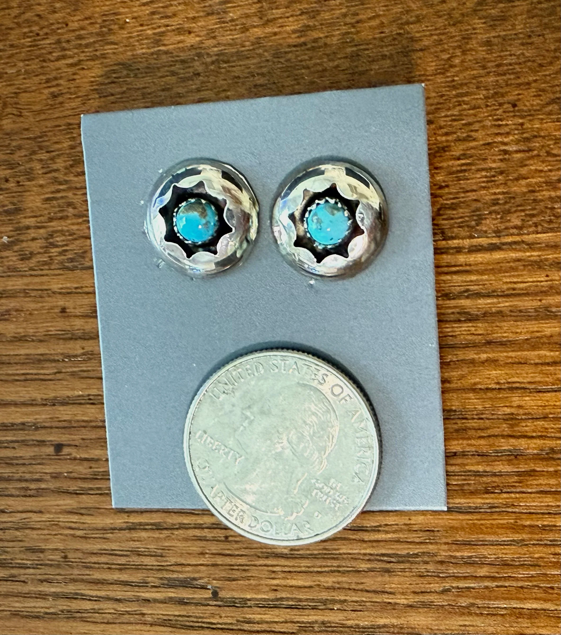 Janice Authentic Turquoise Earrings - Image 2
