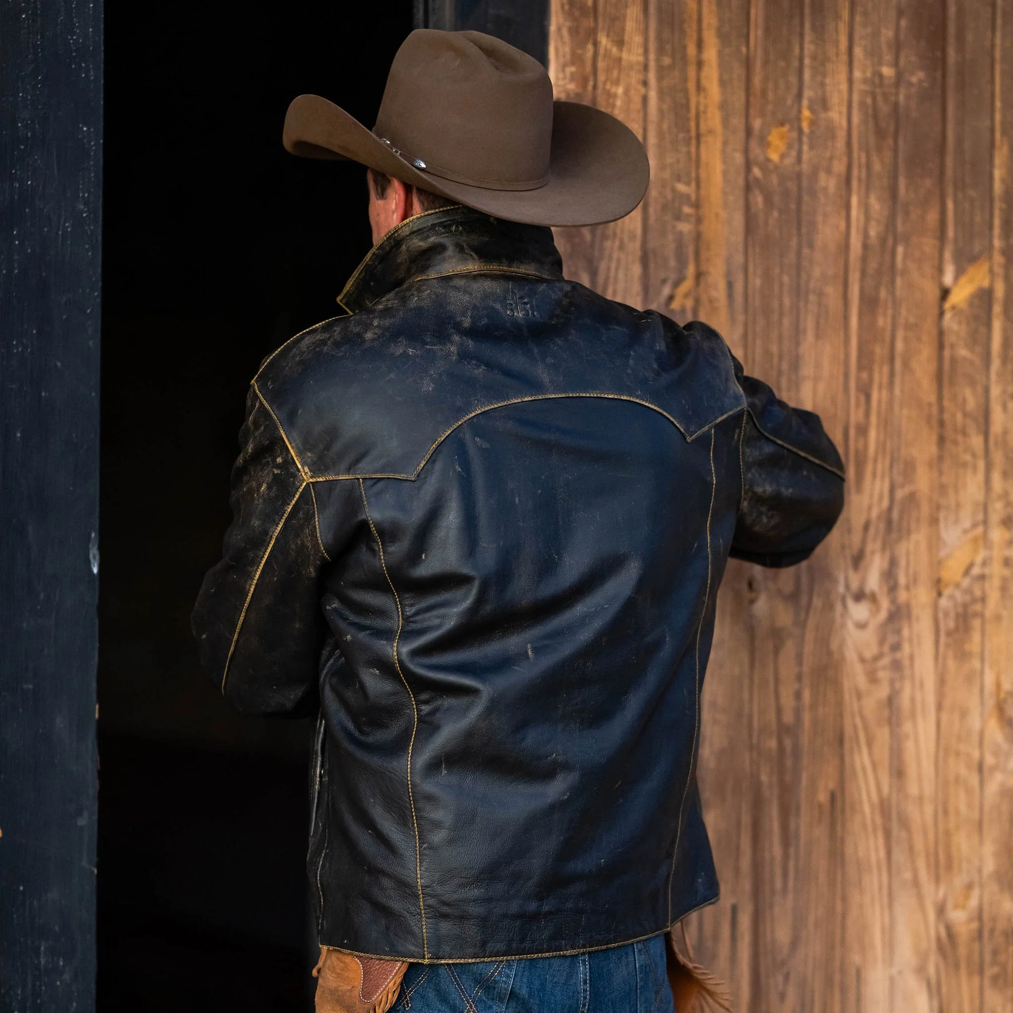 Jesse James Antique Black Leather Jacket - Image 2