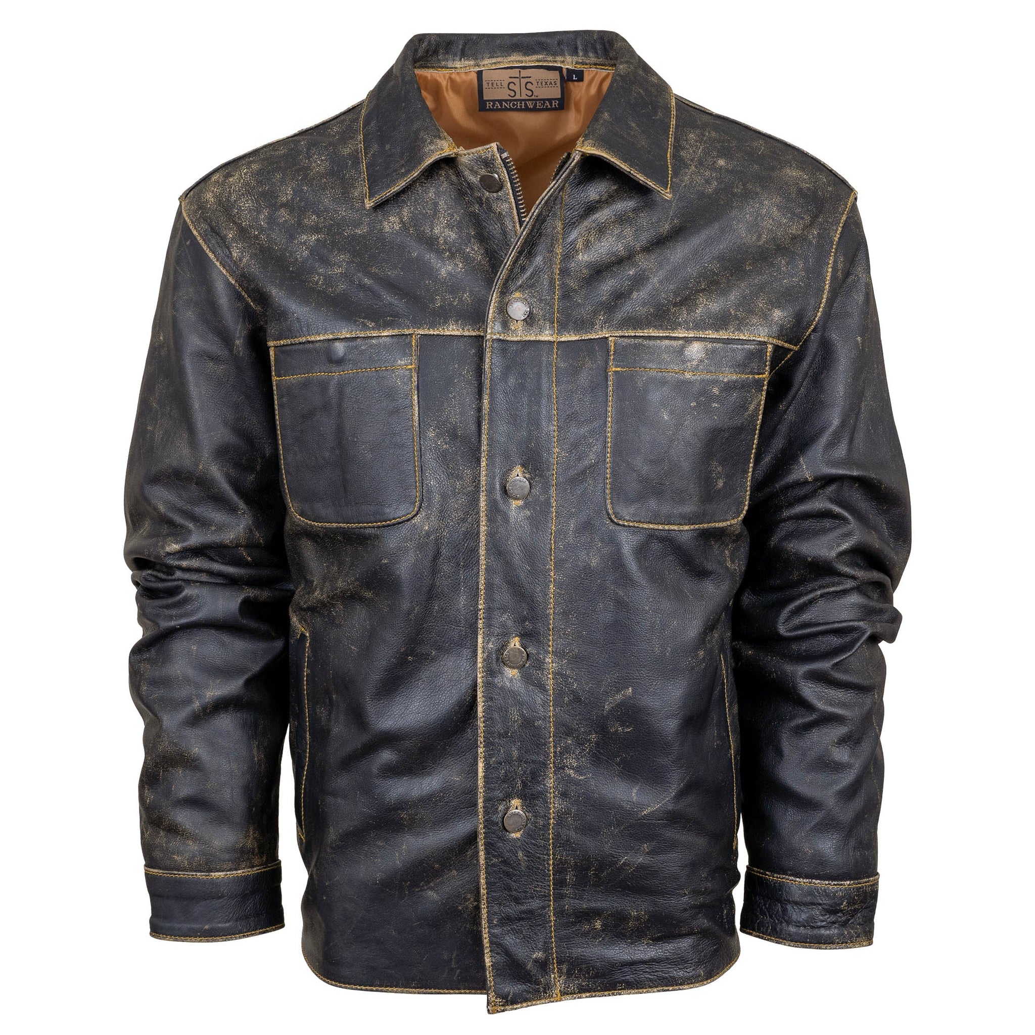 Jesse James Antique Black Leather Jacket - Image 4
