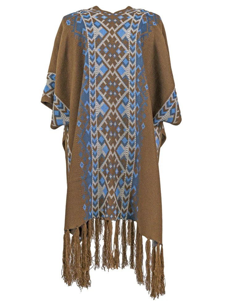 Final Sale ✨ Jillian Serape Brown Women's Wrap - Image 3