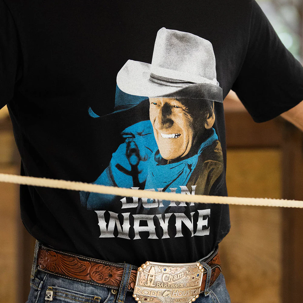 John Wayne The Man T-Shirt Black - Image 2