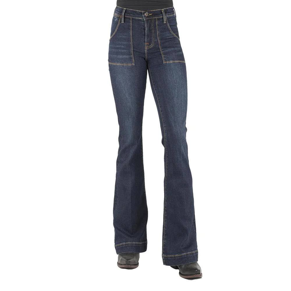 Stetson June Dark Wash High Waisted Trouser Jeans - Image 5