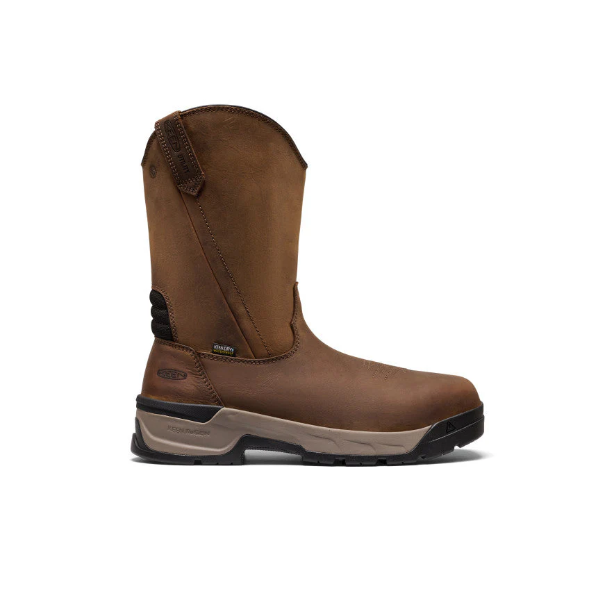 Keen Men's Flatland Pull-On Waterproof Work Boot (Carbon Toe) - Image 2