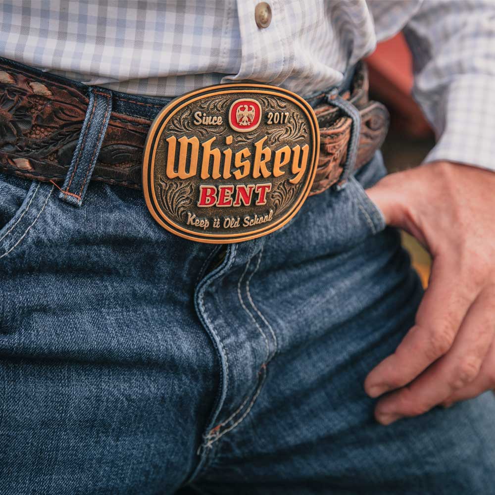 Keep it Old School Whiskey Bent Buckle - Image 2