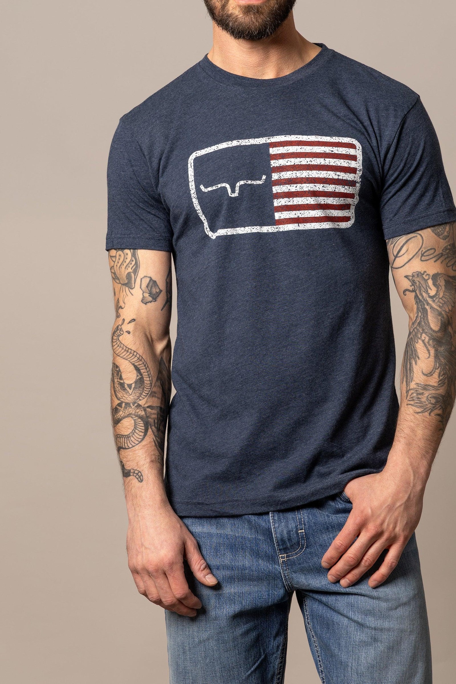 Kimes American Trucker Navy Tee - Image 2