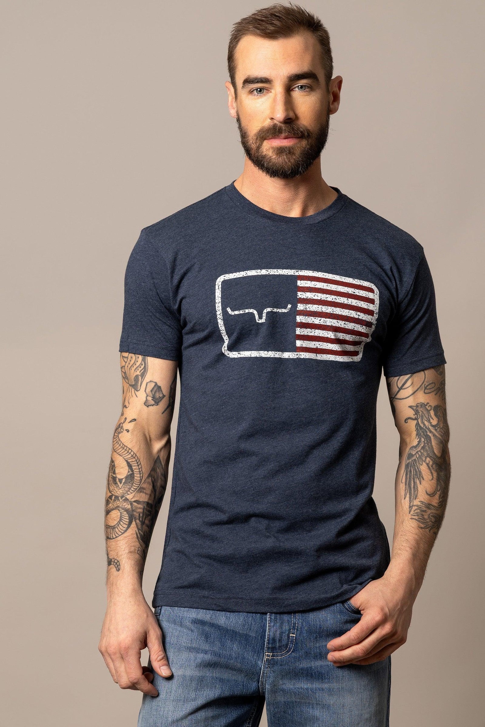 Kimes American Trucker Navy Tee - Image 3