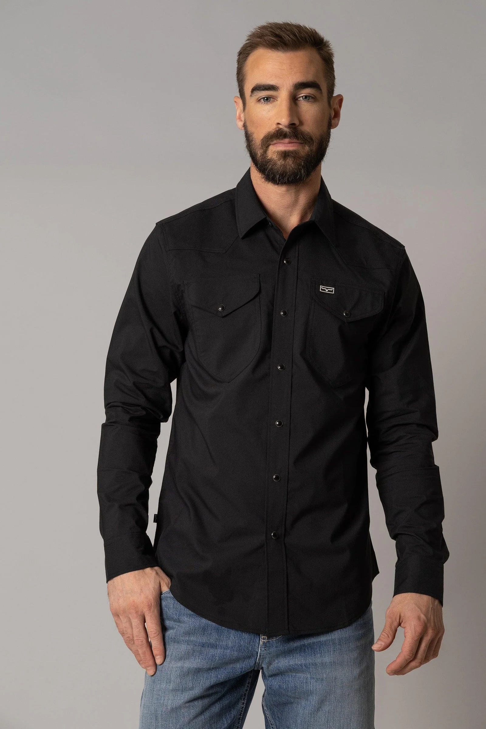 Kimes Blackout Men's Snap Up Black - Image 2