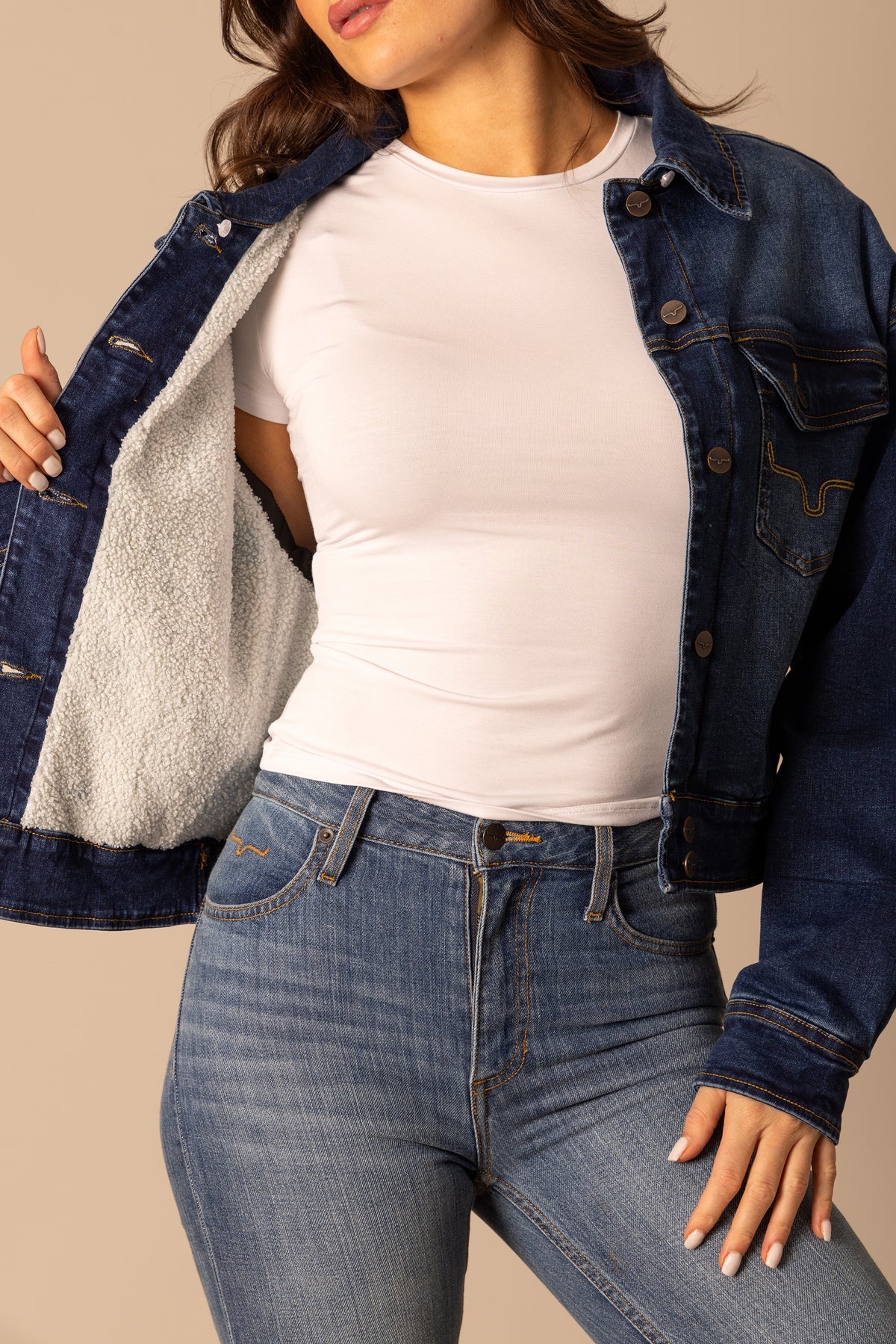 Kimes Leela Denim Sherpa Jacket - Image 5