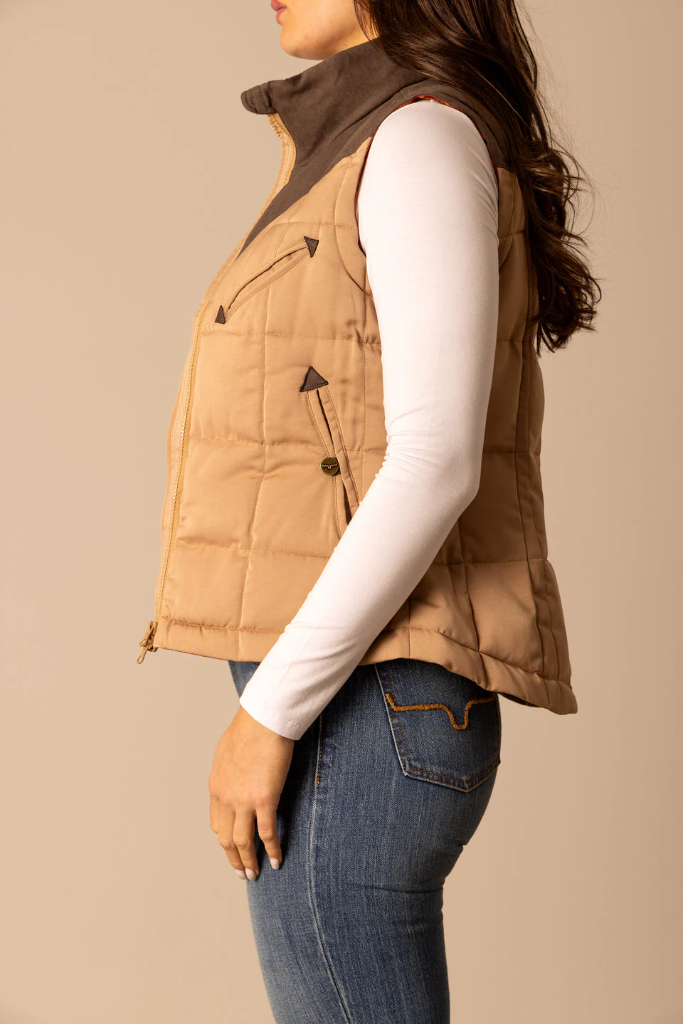 Kimes Lenora Coffee Tan Vest - Image 2