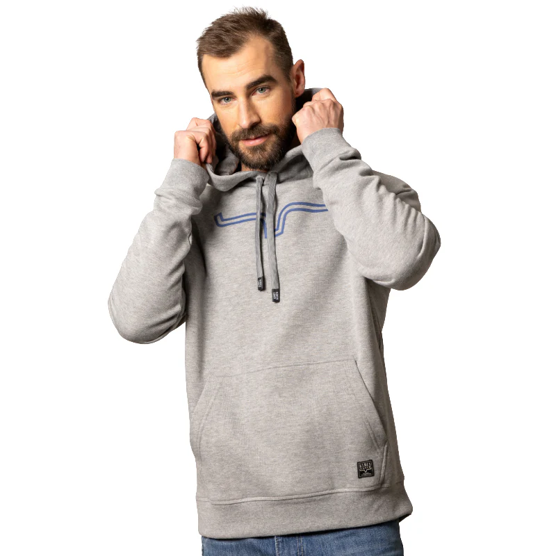 Kimes Outlier Grey Blue Men's Hoodie - Image 2