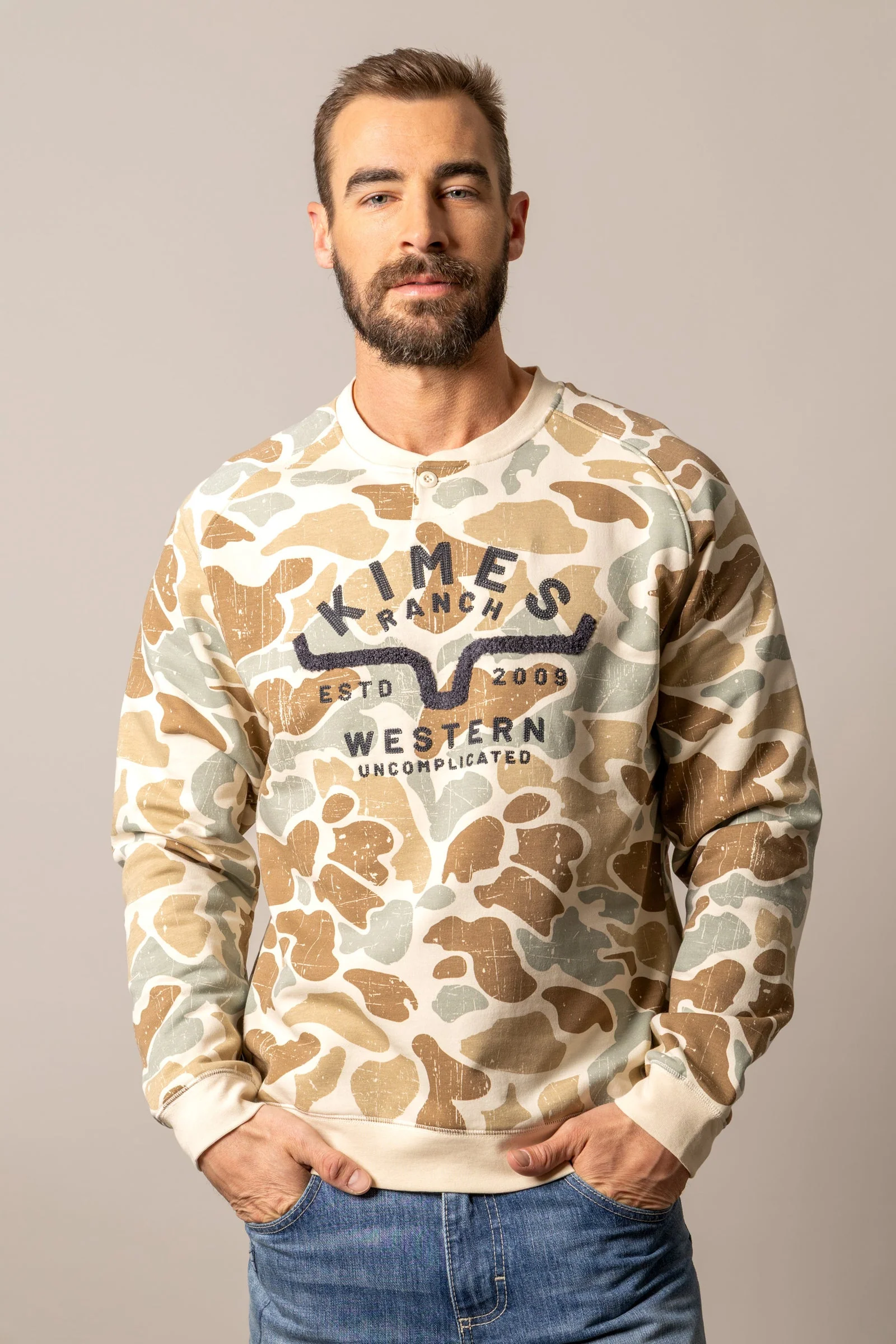 Kimes Reeves Desert Camo Men's Sweatshirt - Image 2