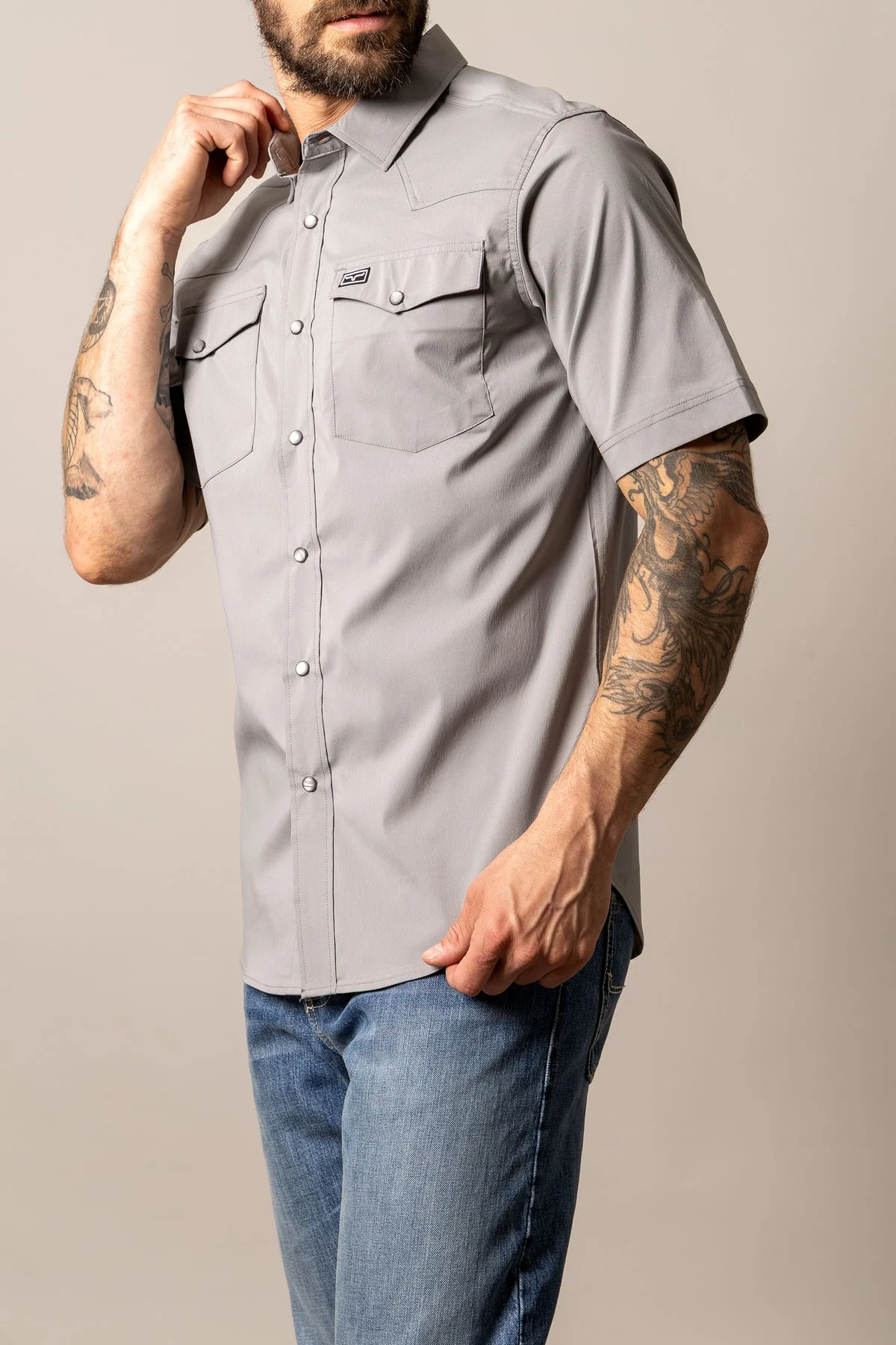 Kimes Rio Grey Men's Shirt - Image 3