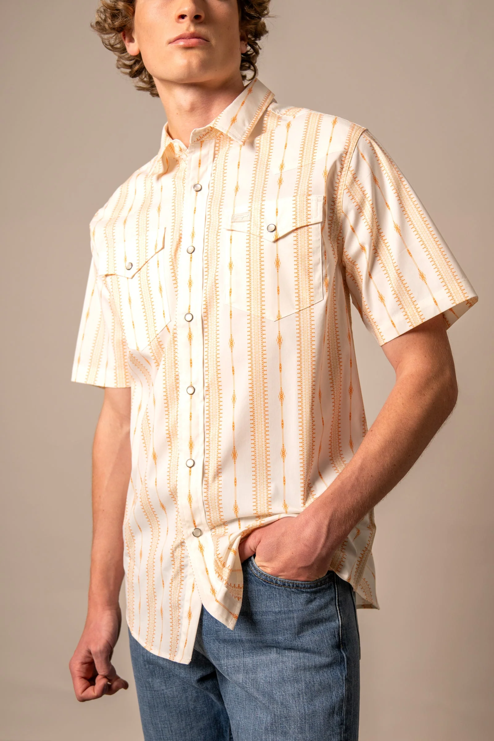 Kimes Sonny Orange Shirt - Image 3