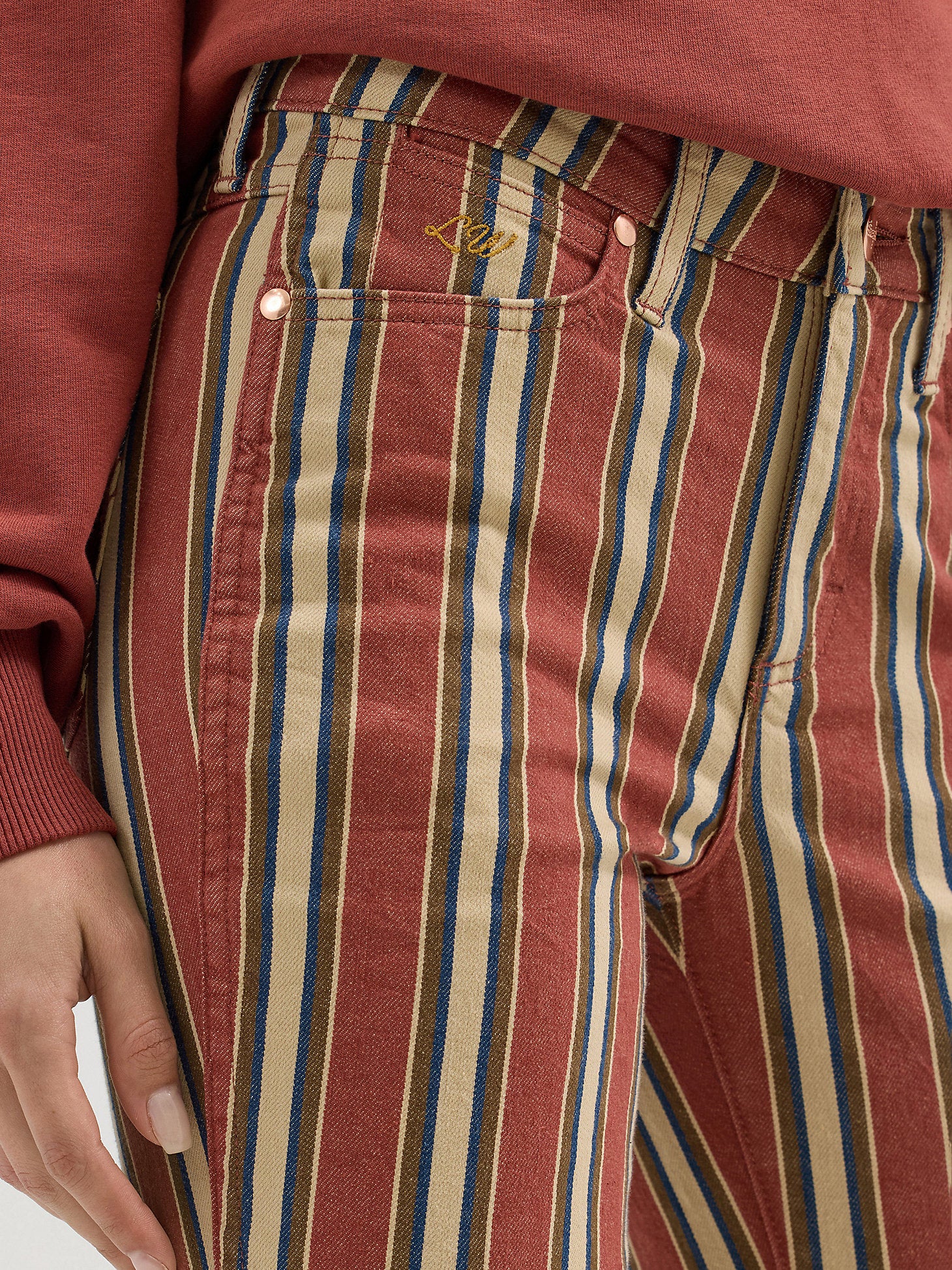 Sale ✨Wrangler X Lainey Wilson Clay Stripe Bell Bottom Jeans - Image 3