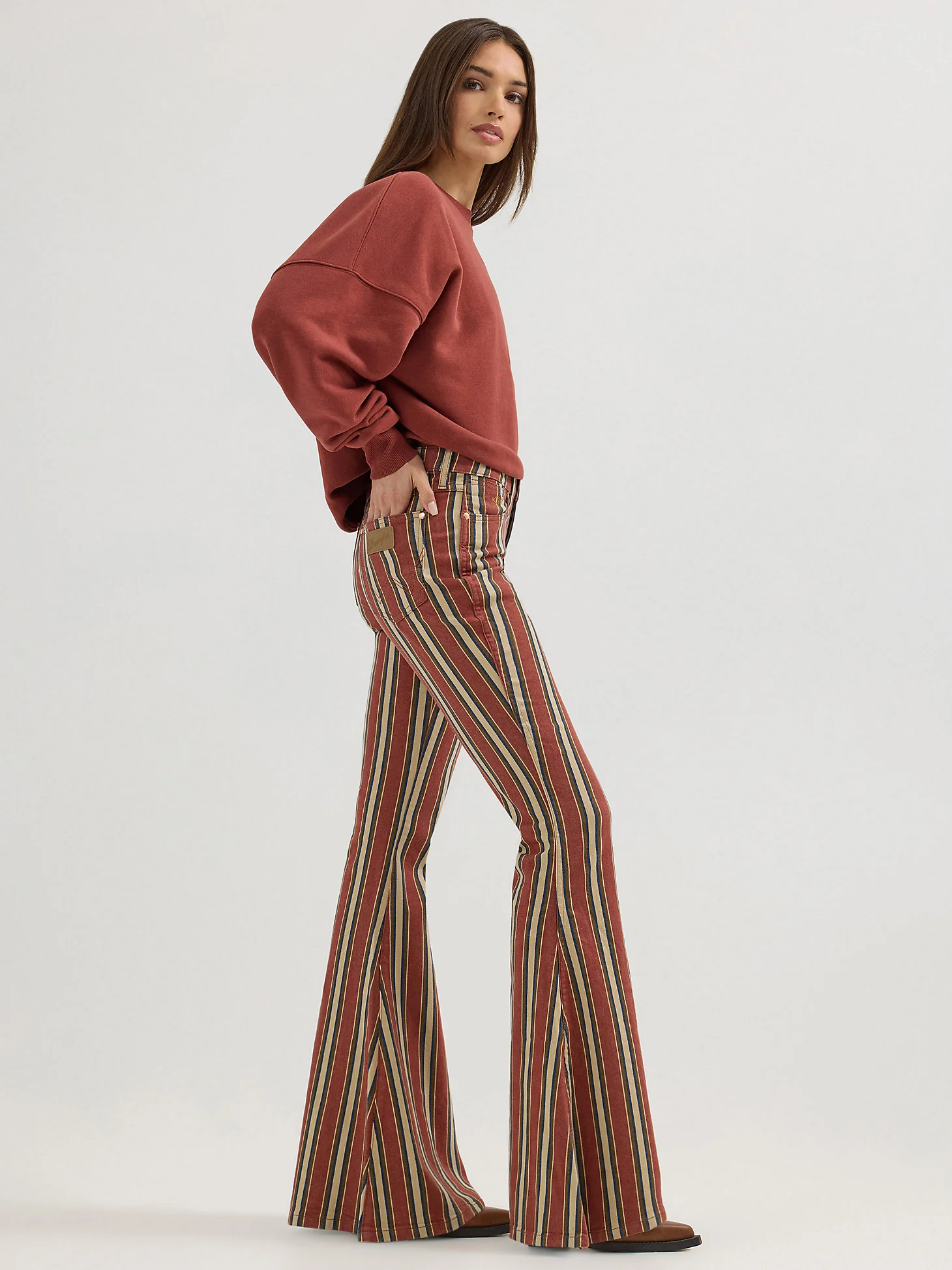 Sale ✨Wrangler X Lainey Wilson Clay Stripe Bell Bottom Jeans - Image 6