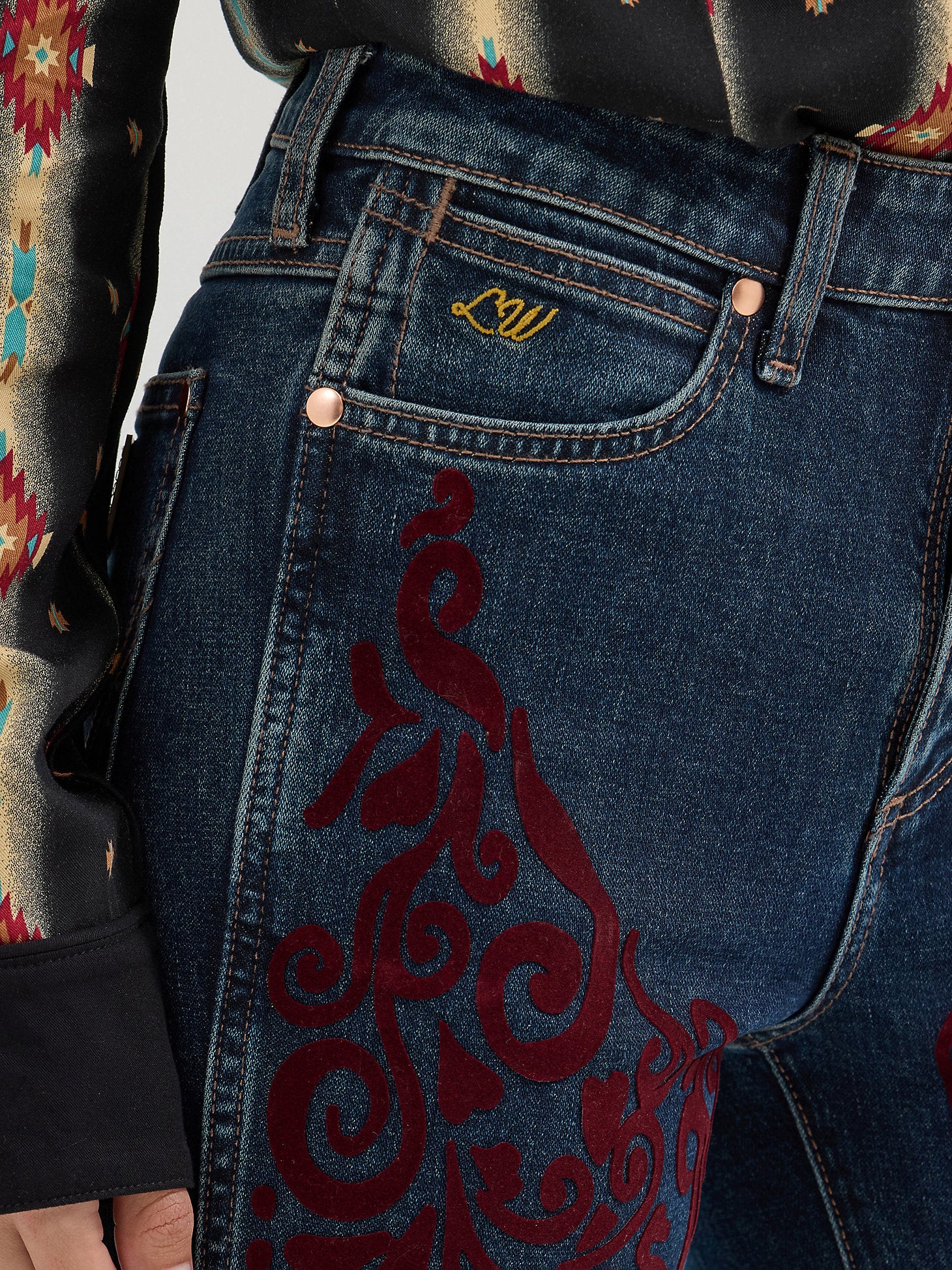 Sale ✨Wrangler X Lainey Wilson Flocked Bell Bottom Jeans - Image 3