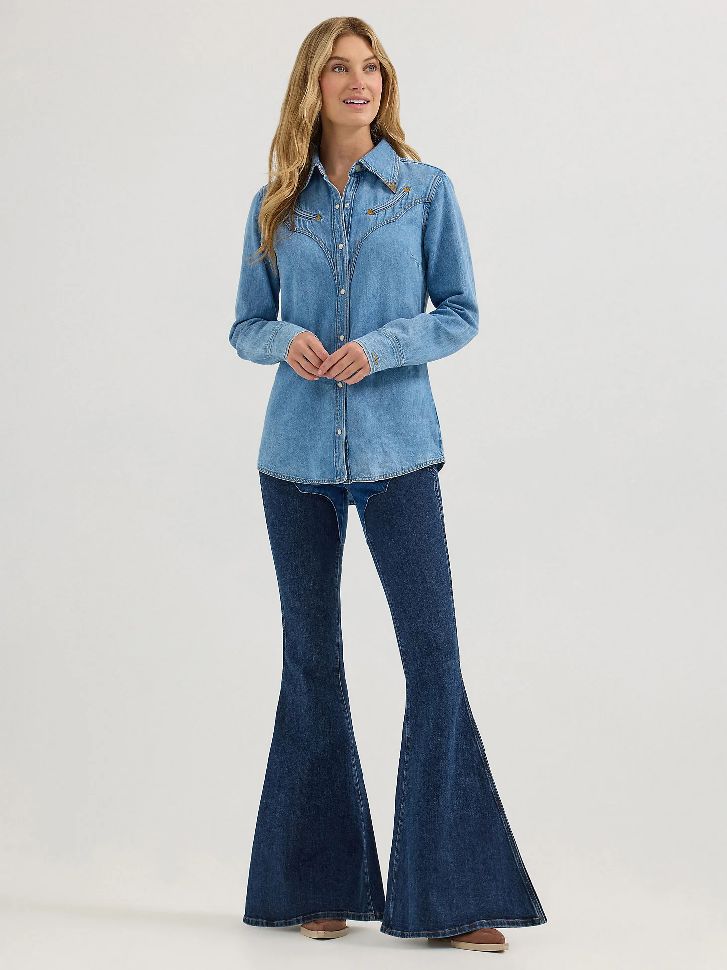 Wrangler X Lainey Wilson Western Denim Snap Up - Image 5