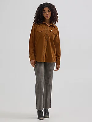 Lara Wrangler Western Corduroy Shirt - Image 3