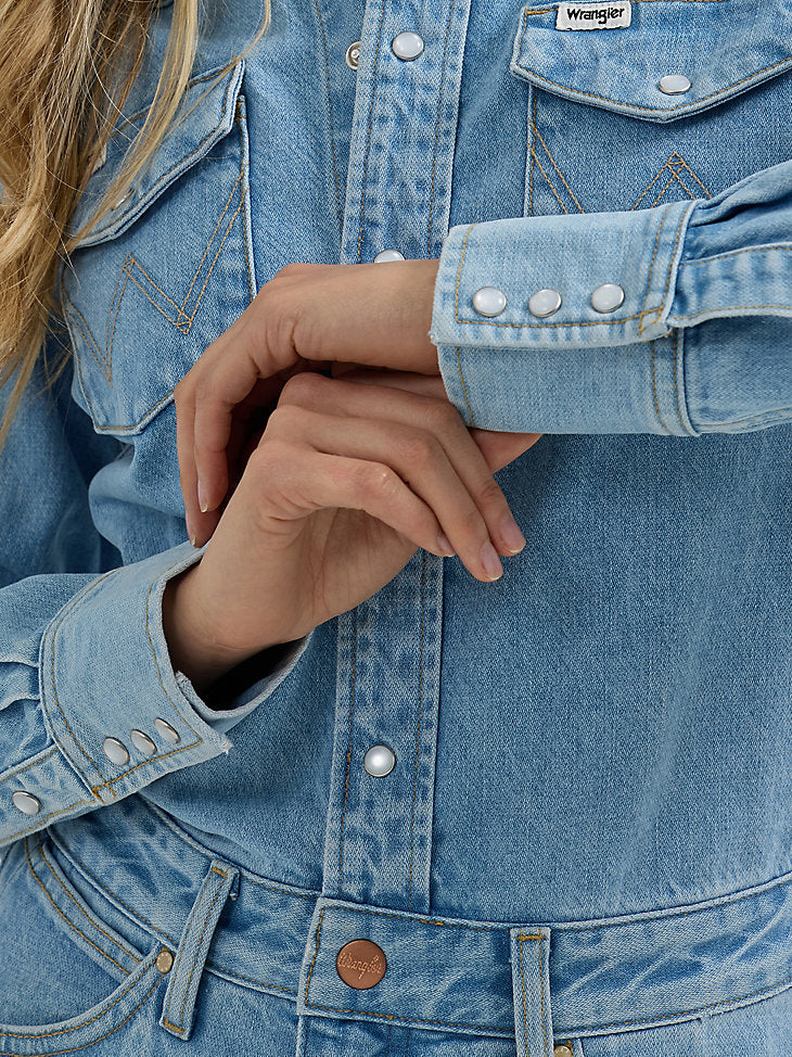 Laura Denim Maxi Dress - Image 7