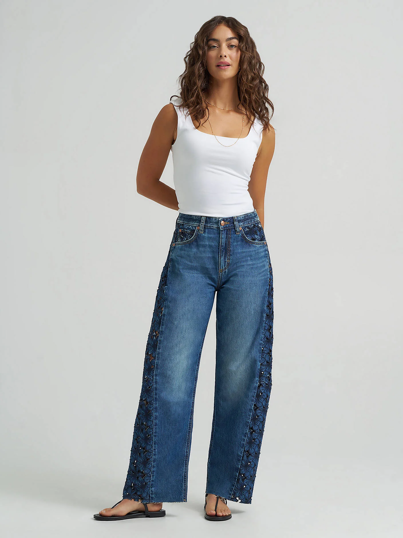 Lee Denim Lace Barrel Jean - Image 3