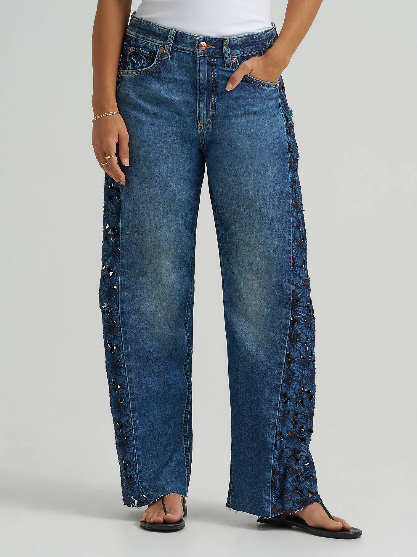 Lee Denim Lace Barrel Jean - Image 4