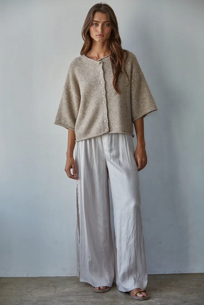 Light Mocha Cardi Top - Image 3