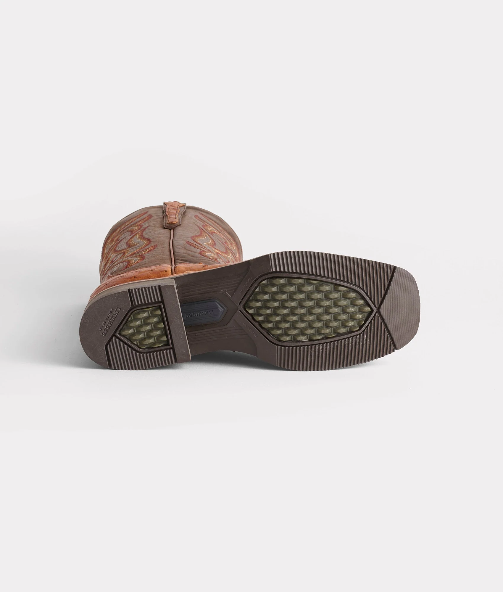 Lucchese Rowdy Ostrich Cognac Boots - Image 4