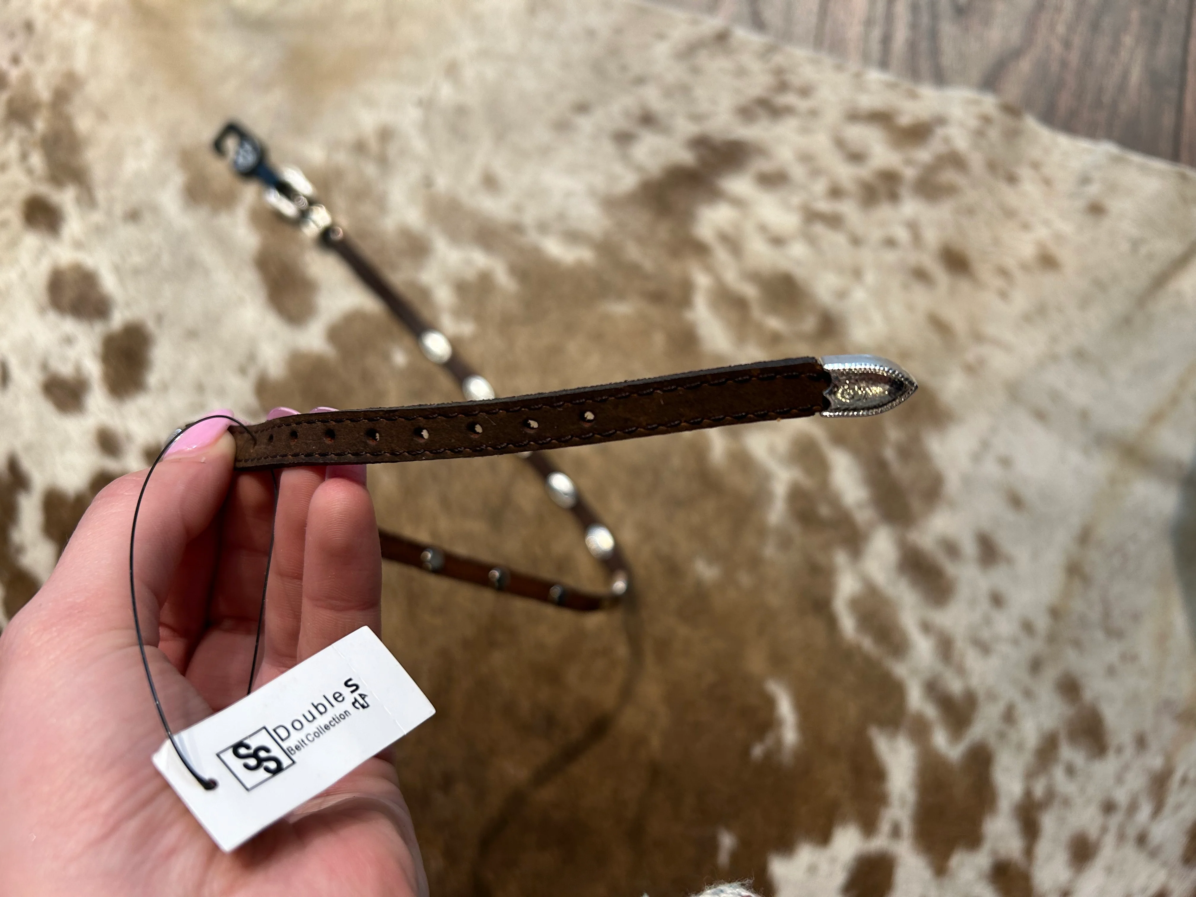 M&F Brown Concho Hat Band - Image 2