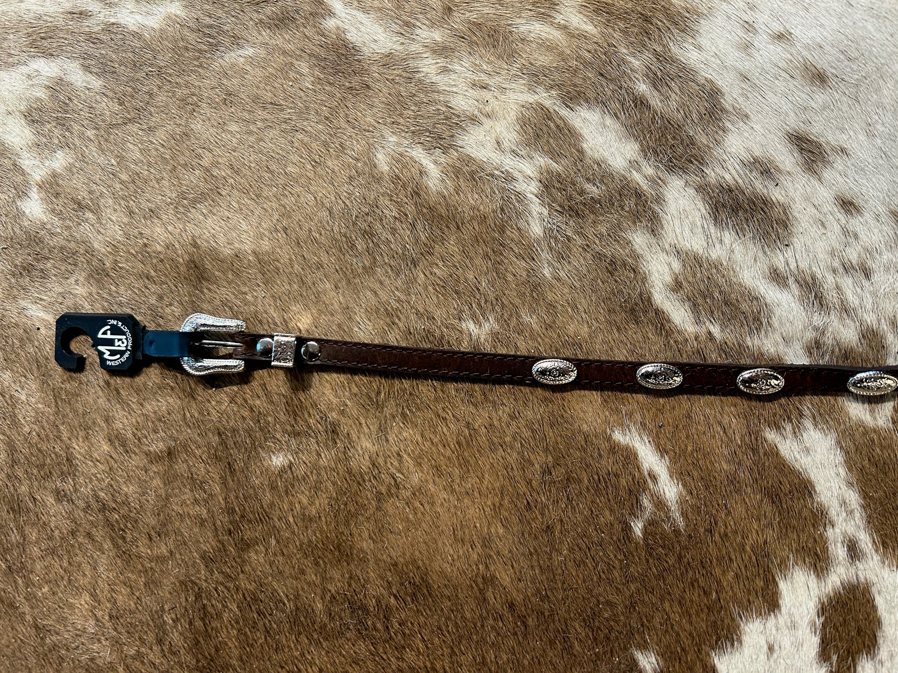 M&F Brown Concho Hat Band - Image 3