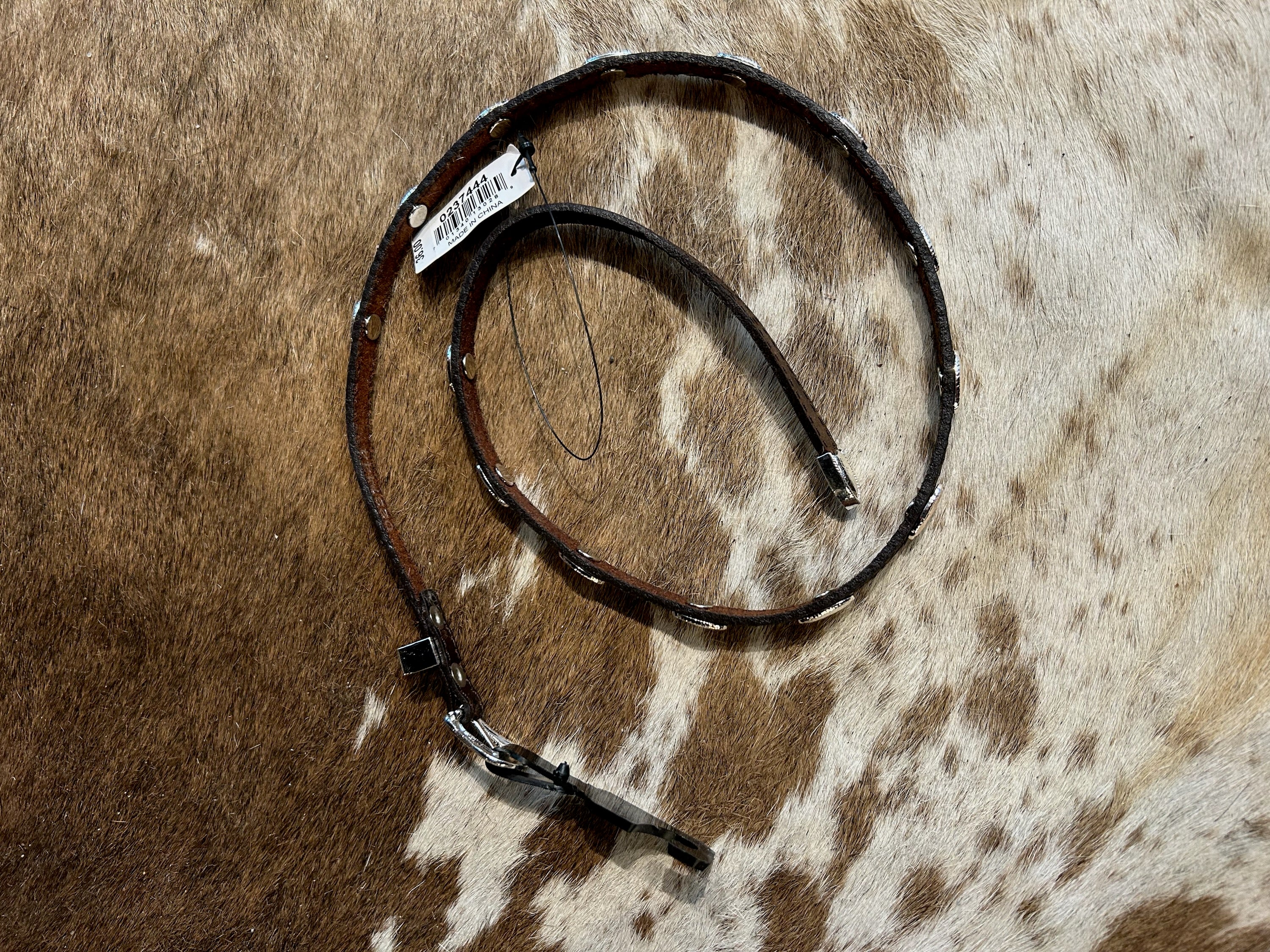 M&F Brown Concho Hat Band - Image 4