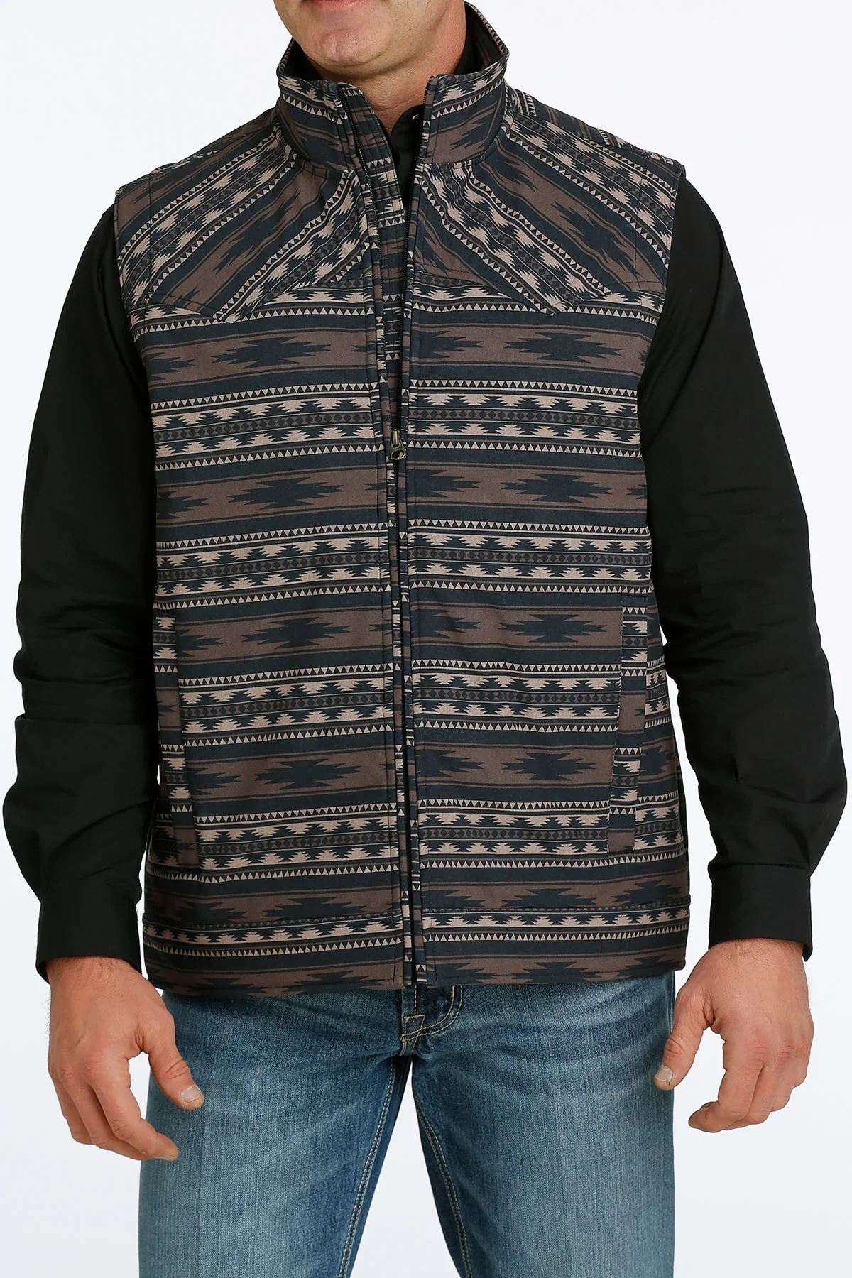 Final Sale ✨ Aztec Brown Bonded Vest - Image 2
