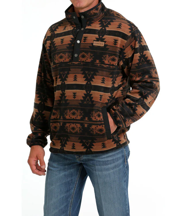 Final Sale ✨Cinch Men’s Brown Aztec Fleece Pullover