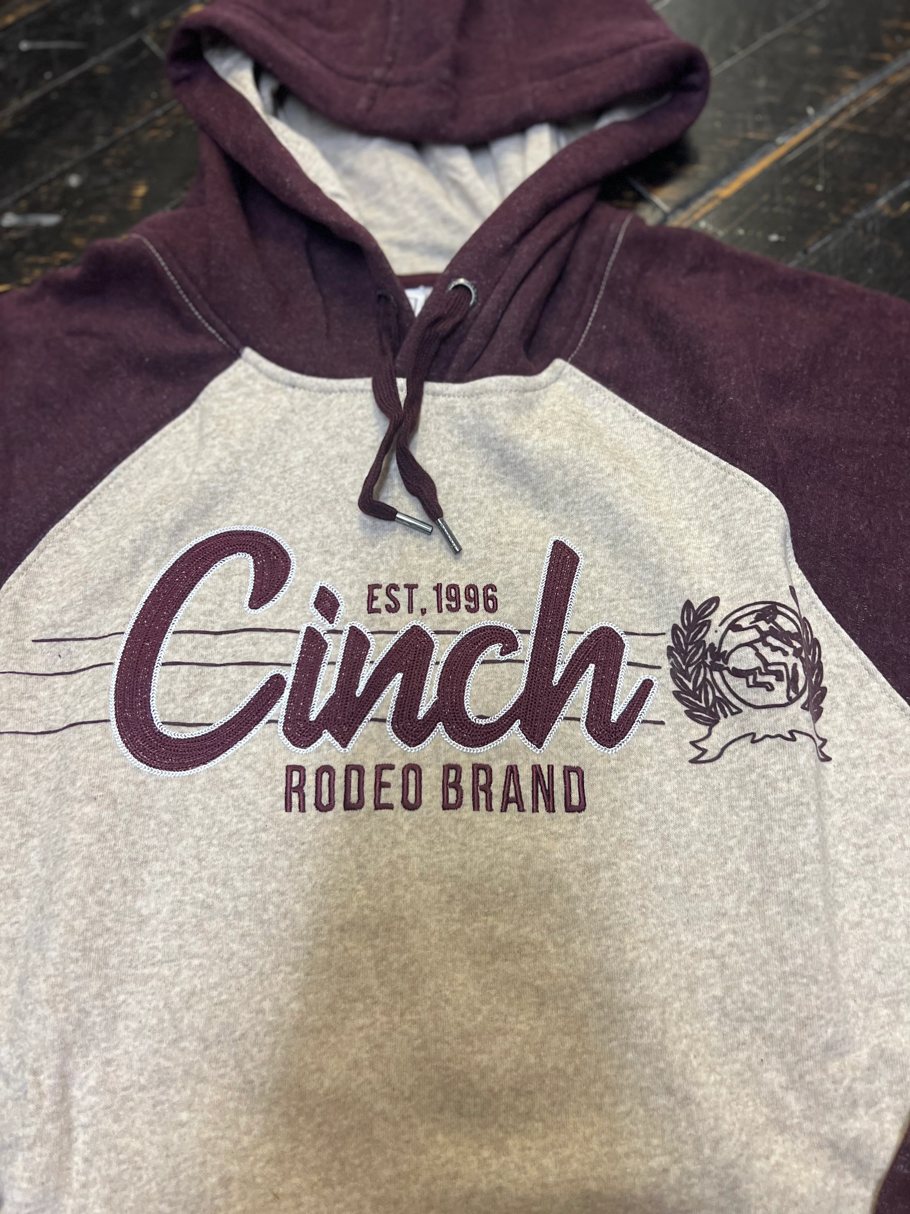 Final Sale ✨ Men’s Cinch Khaki and Burgundy Pull Over Hoodie - Image 2