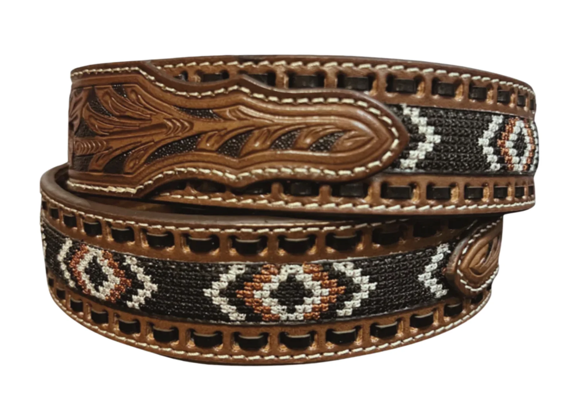 Men’s Embroidered Stitch Belt - Image 2