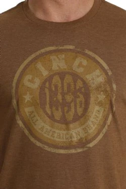 Men's Cinch All American Brand Tee- Brown - Image 2