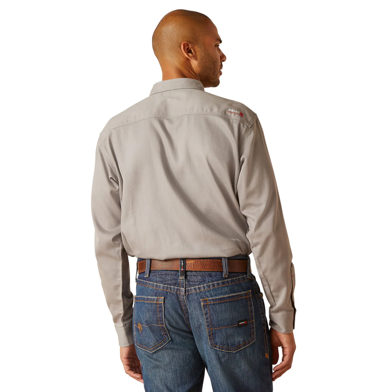 Men's FR Long Sleeve Work Shirt Gray - Image 2