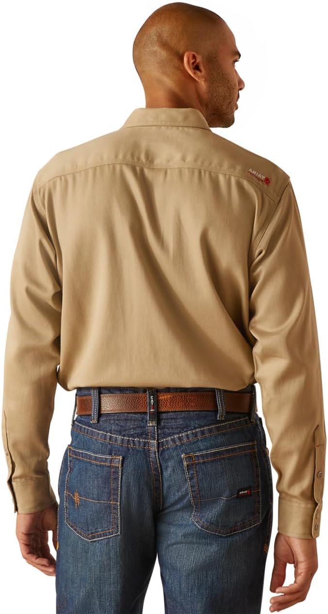 Men's FR Solid Snap Up - Khaki - Image 2