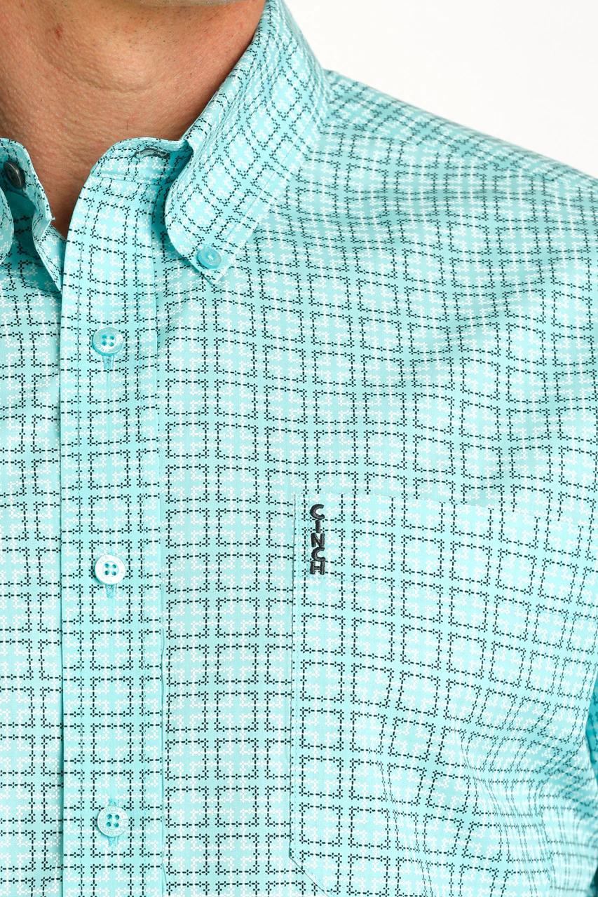 Cinch Aqua Button Up - Image 2