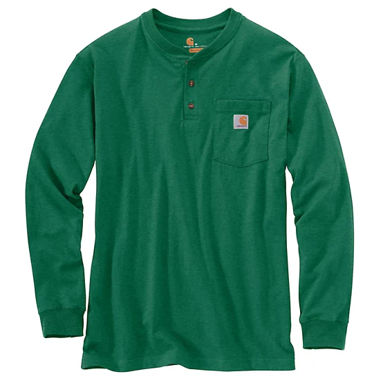 Men's Loose Fit Long-Sleeve Workwear Pocket T-Shirt
